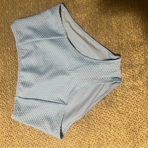 Blue aerie high wasted swim bottoms blue unworn